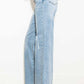 Criss Cross High Waisted Wide Leg Jeans