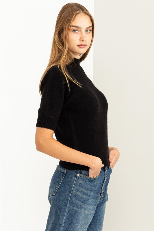 Puff Sleeve Sweater Top