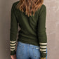 Striped Round Neck Long Sleeve Knit Top