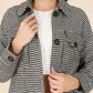 Hound tooth long shacket