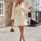 Belted Surplice Neck Long Sleeve Mini Dress