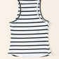Striped Ribbed Round Neck Tank