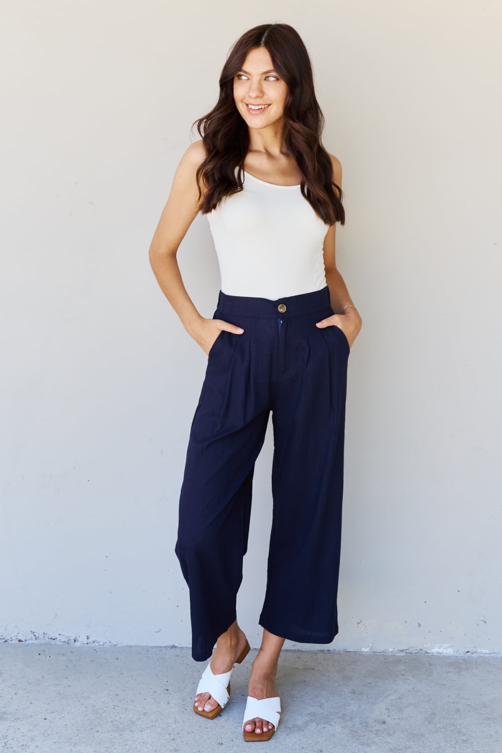 Pleated Linen Pants