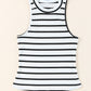 Striped Ribbed Round Neck Tank