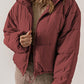 Zip Up Collared Neck Long Sleeve Winter Coat