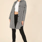 Hound tooth long shacket