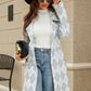 Open Front Lapel Collar Cardigan